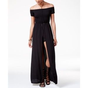 American Rag Juniors' Off-The-Shoulder Maxi Romper